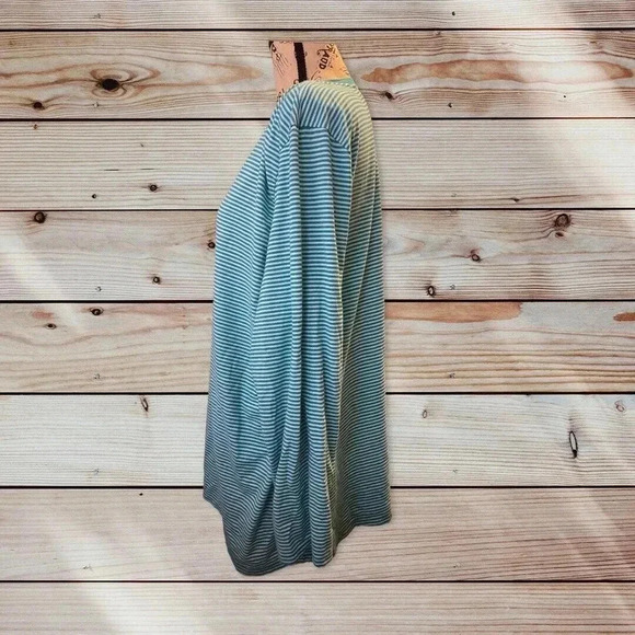 JUST MY SIZE 3X TEALS WITH STRIPES SHIRT - Picture 2 of 4